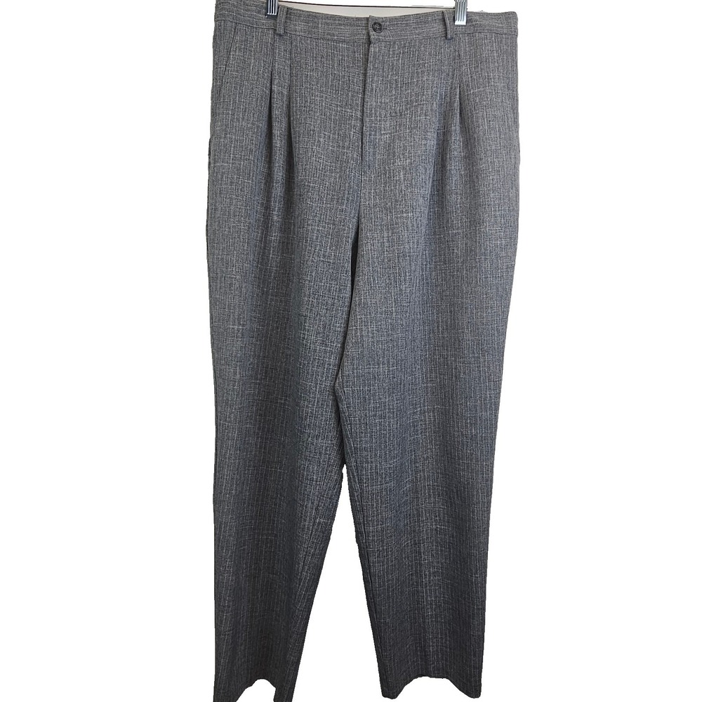 Lee David‎ Collection Trousers Womens 16 Gray Pleated High Rise Vintage Slacks